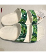 CROCS CLASSIC TROPICAL SANDALS [MEN SIZE 9/ WOMEN 11 White Green Slip On... - $63.89 CAD