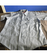 FLYING CROSS BLUE SHORT SLEEVE BUTTON UP UNIFORM TOP SHIRT 95R6625 LARGE - $456.44 MXN
