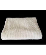 Vintage Acrylic Waffle Weave Thermal Blanket 58 x 81 Cream Ivory Chatham - £31.18 GBP