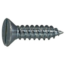 #10 x 3/4&quot; Zinc Slotted Flat Head Sheet Metal Screws SMSFLS-311 (40 pcs.) - £8.76 GBP