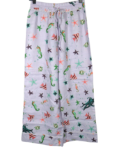 Hill House The Skylar Pant Women&#39;s Size M Sea Creatures Linen Wide Leg Cropped - £43.57 GBP