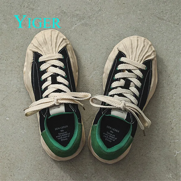 En s casual shoes fashion shell shaped toe dissolving shoes men s korean style sneakers thumb200