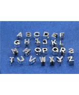 925 Sterling Silver Open Letter &quot; A - Z  &quot; Alphabet Charm with Heart Pat... - $18.65 CAD