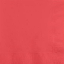 Coral 3-Ply Paper Dinner Napkins 25 Pack Coral Tableware Decorations Sup... - $16.99