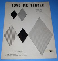 Elvis Presley Sheet Music Love Me Tender Vintage 1956 Hill And Range Songs Inc. - £27.40 GBP