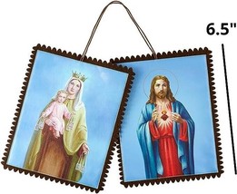Home Classroom LARGE Our Lady of Mt. Carmel Sacred Heart Jesus Display Scapular - £7.81 GBP