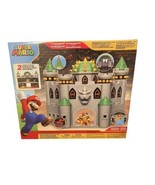 Super Mario Bros Deluxe Bowser&#39;s Castle Playset 19 Pieces with Bowser Ex... - $44.55