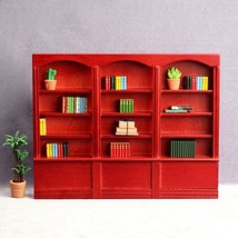 AirAds Dollhouse 1:12 miniatures Display Shelf cabinet bookcase red - £13.06 GBP