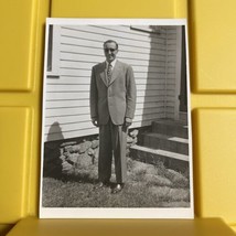 Man Standing In A Suit With Sunglasses 3 5/8 x 5 Photograph Pre Owned Vtg 1950s - £6.75 GBP