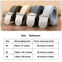Mens Casual Canvas Belt Big and Tall for Jeans, Size 50, Size 56, Size 58 - £14.76 GBP