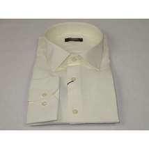 Men's Shirt By CASILA Turkey Cotton Blend Long Sleeves 502000-14 Solid Ivory image 4