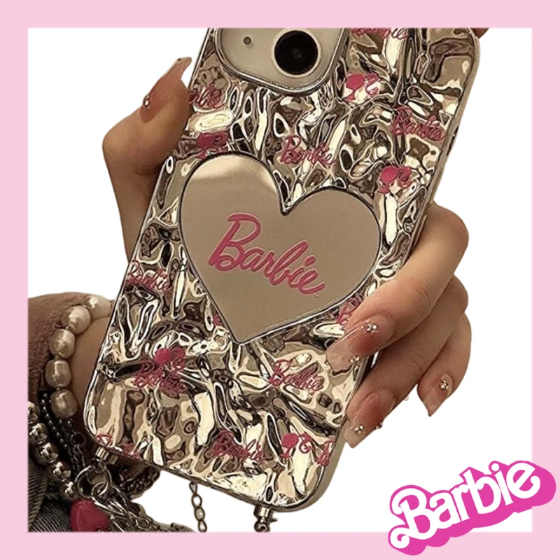 Ins Barbie Mirrored Love Mobile Phone Case for Iphone 15Promax 14 13 12 11 Pro - £12.76 GBP+