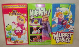Jim Henson Lot 3 VHS The Muppets, time to play, Yes I can help and More ... - £11.67 GBP