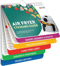 Air Fryer Cheat Sheet Magnets Cooking Guide Booklet - Air Fryer Cookbooks - $17.62 CAD
