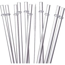 24 Pcs, Highly Clear Reusable Straws With 4 Brushes, 10.5 In Long Hard Plastic D - £9.10 GBP