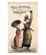 Domestic Sewing Machine Ladies Umbrella Victorian Trade Card Portland Maine - $20.00