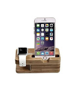 iPhone and iWatch Docking and Charging Station in Natural Wood - $37.86 CAD