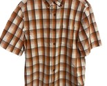 Carhartt Shirt Mens Size L Orange Button Down Cotton Cabincore Rustic - $14.96