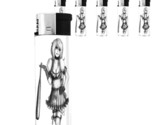 Bad Girl Pin Up D7 Lighters Set of 5 Electronic Refillable Butane  - £12.41 GBP