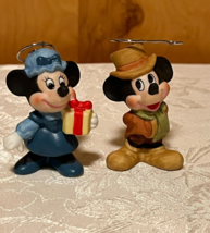 Vintage Mickey Mouse Ornament Walt Disney Productions Japan lot of 2 - £11.61 GBP
