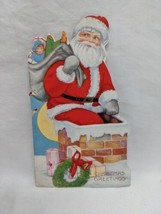 *Damaged* Vintage Santa Clause Diecut  Christmas Gretting Card With Story - $27.71