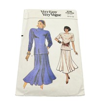 Very Easy Very Vogue 9706 Misses Top Skirt Size 8-10-12 Pattern Uncut - $8.91