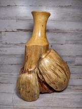 Big Sky Carvers Rustic Natural Carved Driftwood Wood Dry Vase Decorative Montana - £171.21 GBP