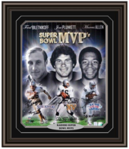 Raiders MVPs Biletnikoff Allen Plunkett Signed Framed 16x20 PSA/DNA COA Vegas - £499.21 GBP