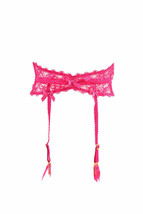 Agent Provocateur Womens Suspender Solid Floral Guipure Pink Size S - £75.32 GBP