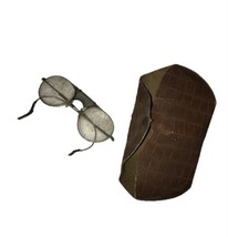1940’s Bausch And Lomb Safety Glasses And Leather Case  - £47.33 GBP