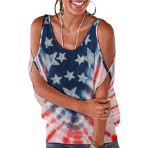 Mondxflaur Stars Sleeveless T Shirts for Women Loose Fit Elegant Top Clo... - $22.99