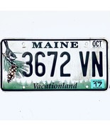 2017 United States Maine Vacationland Passsenger License Plate 3672 VN - £14.95 GBP