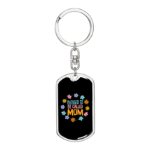 Blessed to Be Called Mom Stainless Steel or 18k Gold Premium Swivel Dog Tag Key - £29.84 GBP+