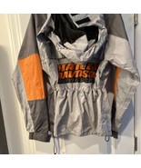 Harley Davidson Jacket XS Full Button Windbreaker Riding Motorcycle Oran... - £27.24 GBP