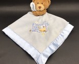 Baby Starters Lovey Bear Security Blanket Rattle Head 18&quot; Large Satin Tr... - £15.73 GBP