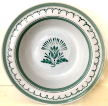 Arabia Finland Green Thistle Rimmed Cereal Bowl 1.25&quot;H 6.5&quot; diam EUC - $8.99