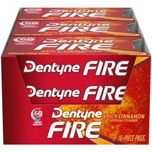 Dentyne Fire Spicy Cinnamon Sugar Free Gum, Pack of 9 (144 Total Pieces) - £13.90 GBP