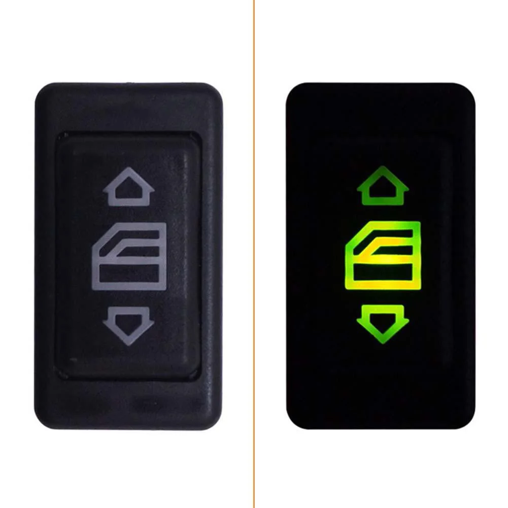 Car Electric Power Switch Button With Green Light 6Pin 12/24V 20A ON/OFF Window  - £40.50 GBP