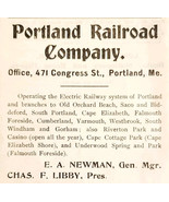 1906 Portland Railroad Company Advertisement Trains Maine Electric Railw... - $24.99