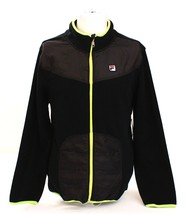 Fila Black B Fleece Hybrid Zip Front Track Jacket Youth Boy&#39;s 18/20  NWT - £55.94 GBP