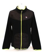 Fila Black B Fleece Hybrid Zip Front Track Jacket Youth Boy&#39;s 18/20  NWT - £55.04 GBP