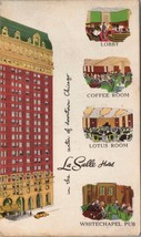La Salle Hotel Chicago IL Postcard PC480 - £3.92 GBP