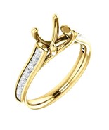 Authenticity Guarantee 
18k Yellow Gold Princess Diamond Channel Semi-Se... - £1,886.46 GBP