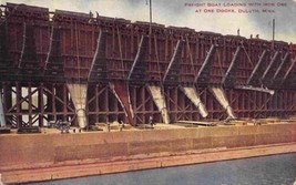 Great Lakes Ore Steamer Loading Docks Duluth Minnesota 1910c postcard - £5.42 GBP