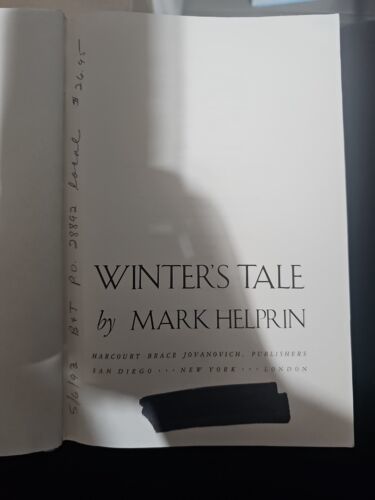 Winter's Tale by Mark Helprin (1983, Hardcover) Item image 4