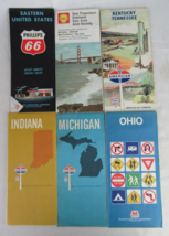 vintage road map lot Ohio Michigan Indiana Shell Phillips Amoco Standard 1970&#39;s - £22.92 GBP