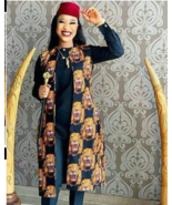 Traditional Igbo Isigu Women&#39;s Sleeveless Jacket Kimono - $301.84 CAD