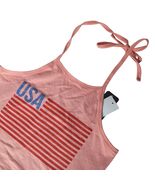 Isaac Morris Women&#39;s Halter Tank Top Size Small Coral 4th Of July USA Fl... - $21.52 CAD