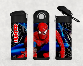 Personalized Spiderman 12oz Kids Stainless Steel Tumbler Water Bottle - £17.29 GBP