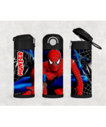 Personalized Spiderman 12oz Kids Stainless Steel Tumbler Water Bottle - £17.38 GBP